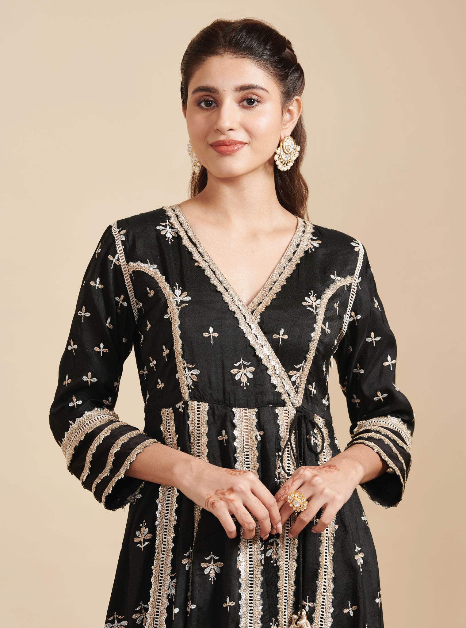 Anarkali Kurta Set Pure Cotton Black Solid Kurta With Trousers & Dupatta  Indian Dress Flared Anarkali Kurti Dress Indian Wedding - Etsy